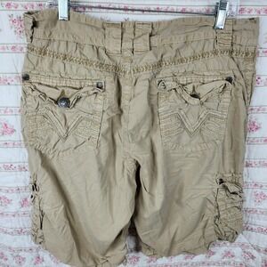 Affliction Standard Cargo Shorts Mens Size 36 Beige Utility Casual